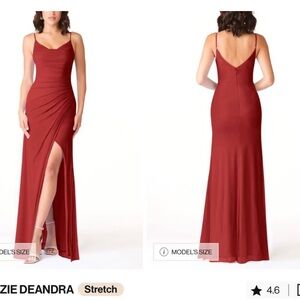 Azazie Deandrea Dress - stretch burgundy
